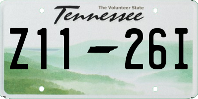 TN license plate Z1126I