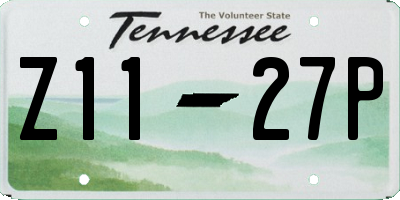 TN license plate Z1127P