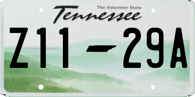TN license plate Z1129A