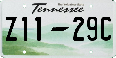 TN license plate Z1129C