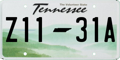 TN license plate Z1131A