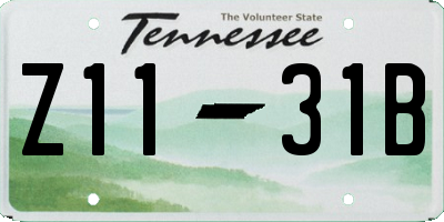 TN license plate Z1131B