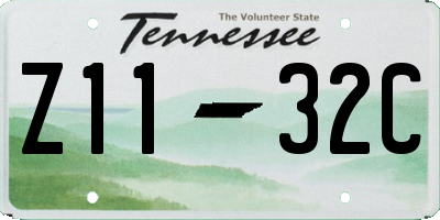 TN license plate Z1132C