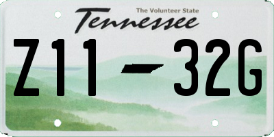 TN license plate Z1132G