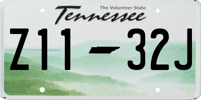 TN license plate Z1132J