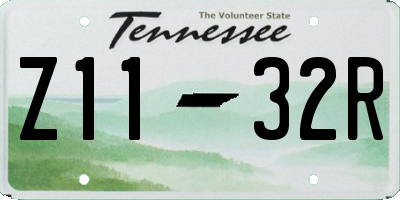 TN license plate Z1132R