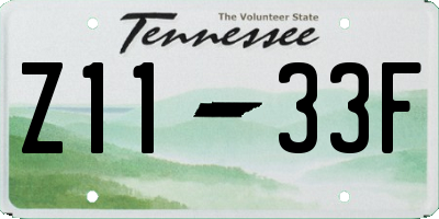 TN license plate Z1133F