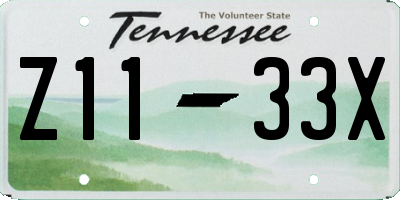 TN license plate Z1133X