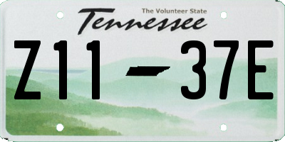 TN license plate Z1137E