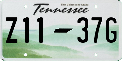 TN license plate Z1137G