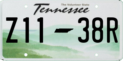 TN license plate Z1138R