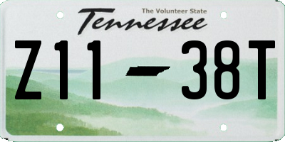 TN license plate Z1138T