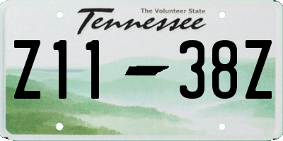 TN license plate Z1138Z