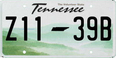 TN license plate Z1139B