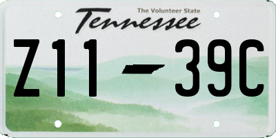 TN license plate Z1139C