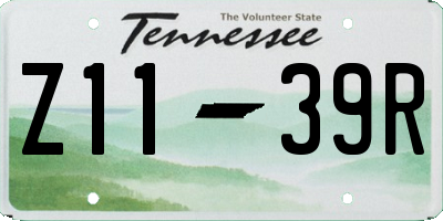 TN license plate Z1139R