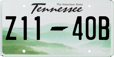 TN license plate Z1140B