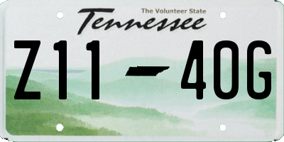 TN license plate Z1140G