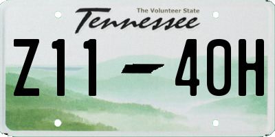 TN license plate Z1140H