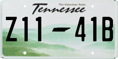 TN license plate Z1141B