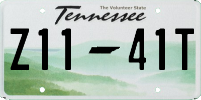 TN license plate Z1141T