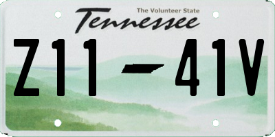 TN license plate Z1141V
