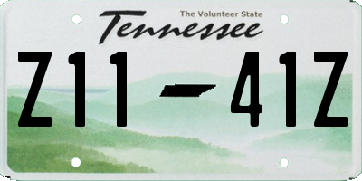 TN license plate Z1141Z