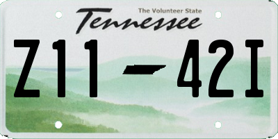 TN license plate Z1142I