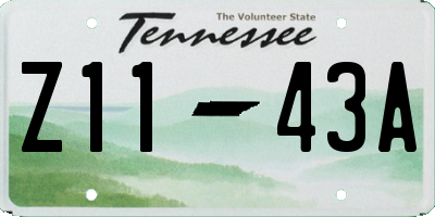 TN license plate Z1143A