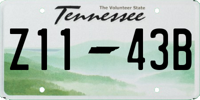 TN license plate Z1143B