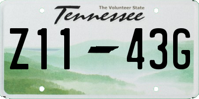 TN license plate Z1143G