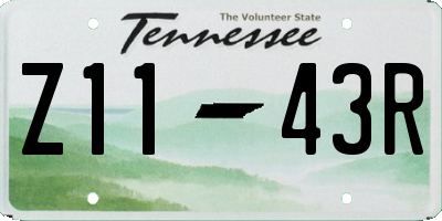 TN license plate Z1143R