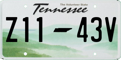 TN license plate Z1143V