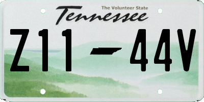 TN license plate Z1144V