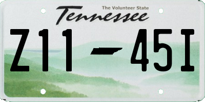 TN license plate Z1145I