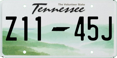 TN license plate Z1145J