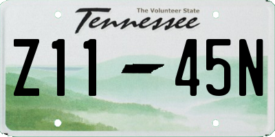 TN license plate Z1145N