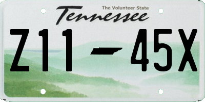 TN license plate Z1145X