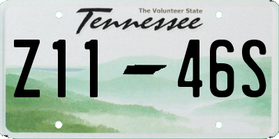 TN license plate Z1146S