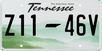 TN license plate Z1146V