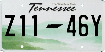 TN license plate Z1146Y