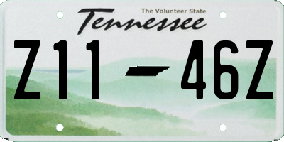 TN license plate Z1146Z