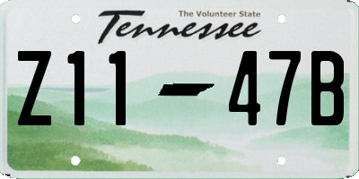 TN license plate Z1147B