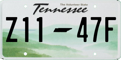 TN license plate Z1147F