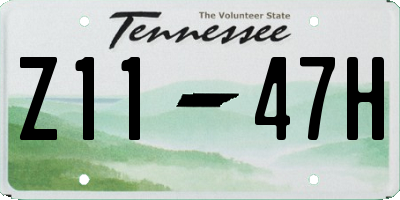 TN license plate Z1147H