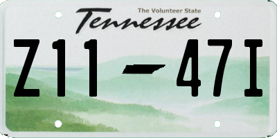 TN license plate Z1147I