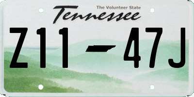 TN license plate Z1147J