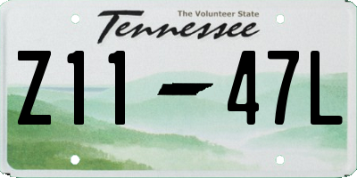 TN license plate Z1147L