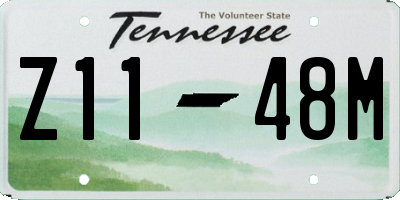 TN license plate Z1148M