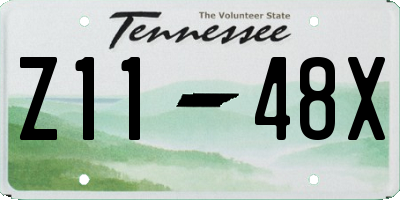 TN license plate Z1148X